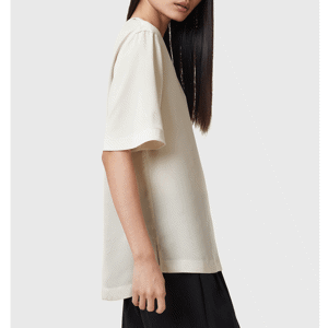 AllSaints Amelie Satin Relaxed Fit T-Shirt